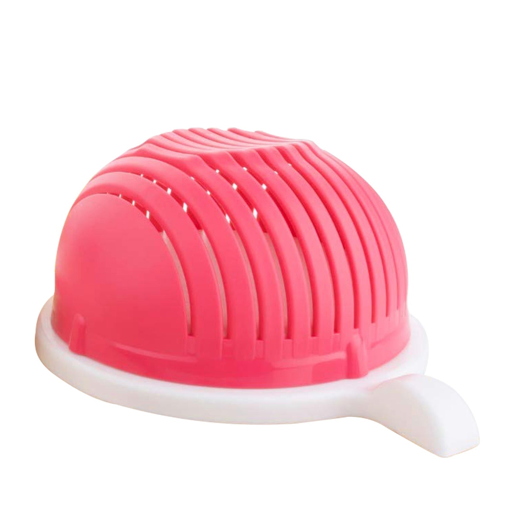 Easy-to-use salad maker bowl with cutter