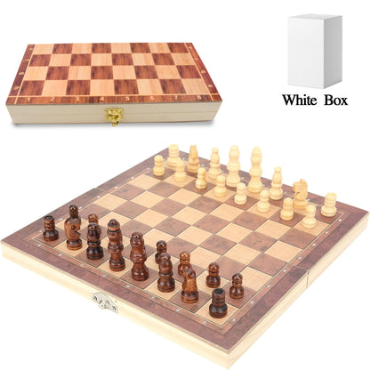 Foldable Wooden Chess Board Set (30  30 Cm  1 Set) (X919)