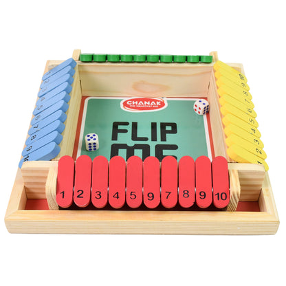 Shut The Box Dice Game Classic Flip Me Multiplayer Game (1 Set) (X727)