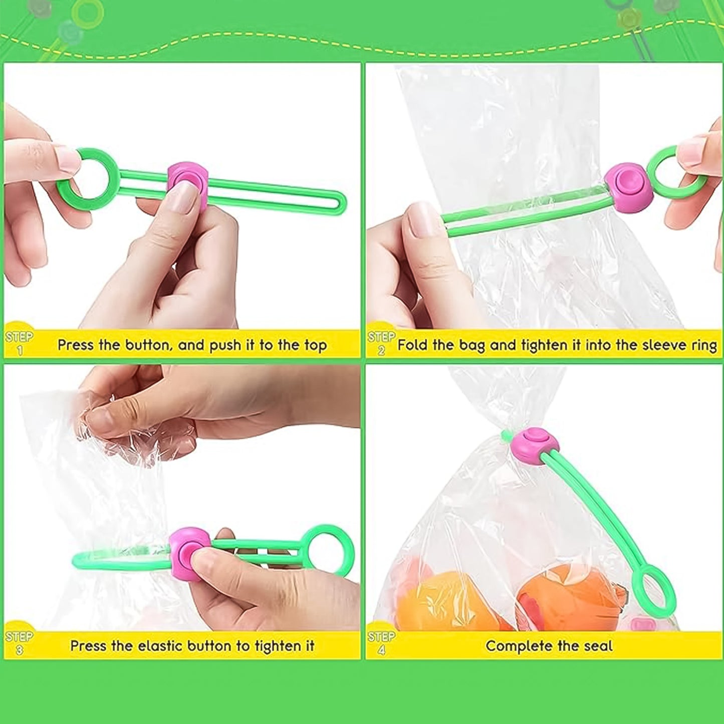 SILICONE FOOD SEALING STRAP (3PC)