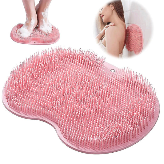 Silicone Bath Massage Cushion With Suction Cup Shower Foot Scubber Brush Foot Bath Mat Scrubber Anti-slip Exfoliating Dead Skin Massage Pad Lazy Wash Feet Bathroom Mat (X1030)