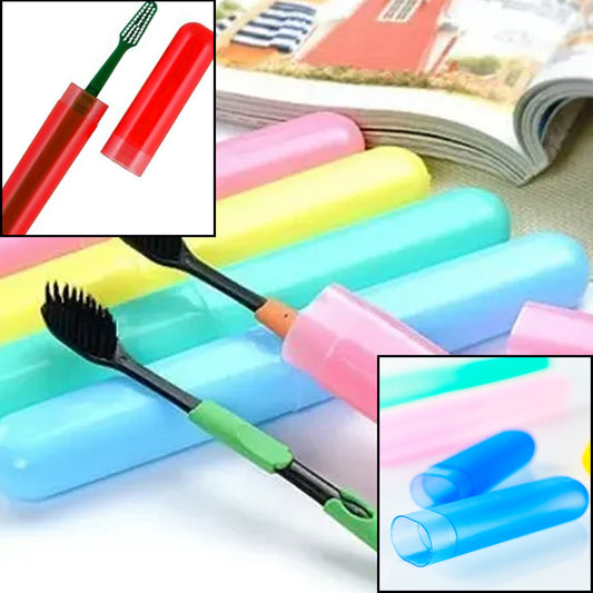 4pc Plastic Toothbrush Cover Anti Bacterial Toothbrush Container- Tooth Brush Travel Covers Case Holder Cases (X1036)