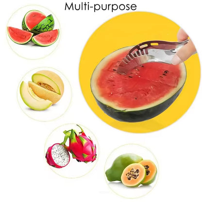 Watermelon Cantaloupe Slicer Stainless Steel Knife Corer Fruit Vegetable (X273)
