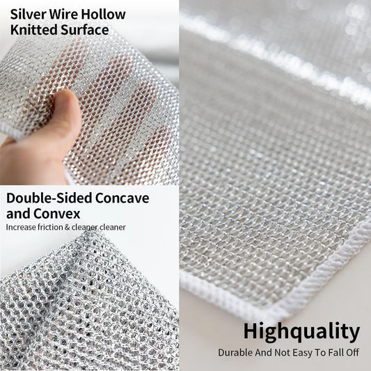 One-sided Multipurpose Microfiber Cloths Scrubber (1 Pc  20x20 Cm) (X428)