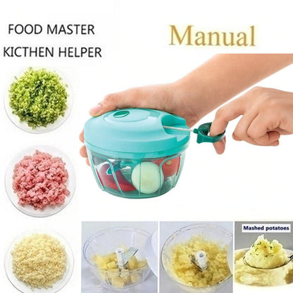 Handy Mini Plastic Vegetable Chopper Cutter, Onion Chopper Vegetables for Kitchen Accessories with 3 Blades )(X1052)
