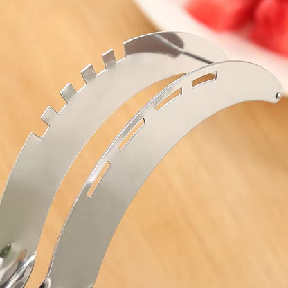 Watermelon Cantaloupe Slicer Stainless Steel Knife Corer Fruit Vegetable (X273)