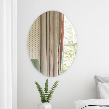 Big Size Adhesive Frameless Wall Mirror (PACK OF 6 PCS) 40*30CMS |X3013|