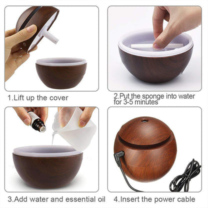 Ultrasonic Aromatherapy Humidifier Usb Desktop (130 Ml  1 Pc) (X994)