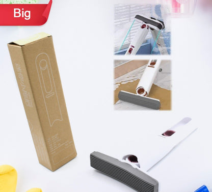 Portable Self-Squeeze Short Mop, Mini Hand Wash-Free Strong Absorbent Mop with 1 Cotton Head, Cleaning Sponge For Bathroom Kitchens Table
