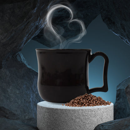 Premium Plastic Coffee  Tea Cups  Mug With Handle (1 Pc  With Color Box  Black) (X959)
