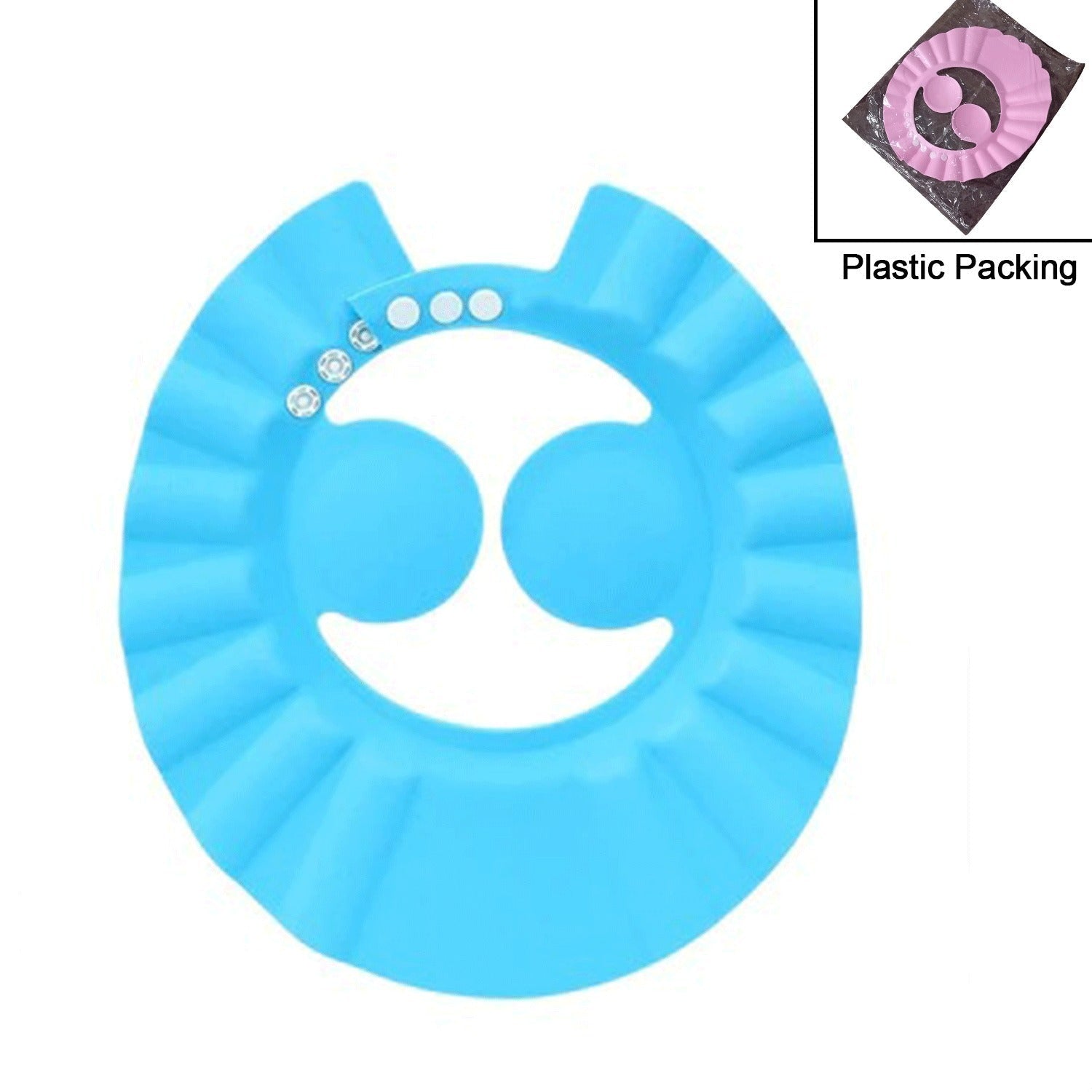 Adjustable baby shower cap for eyes and ears