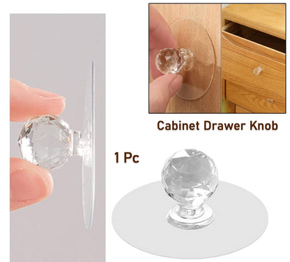 Diamond Crystal Shaped Pulls Handles Hook (10PCS) (X232)