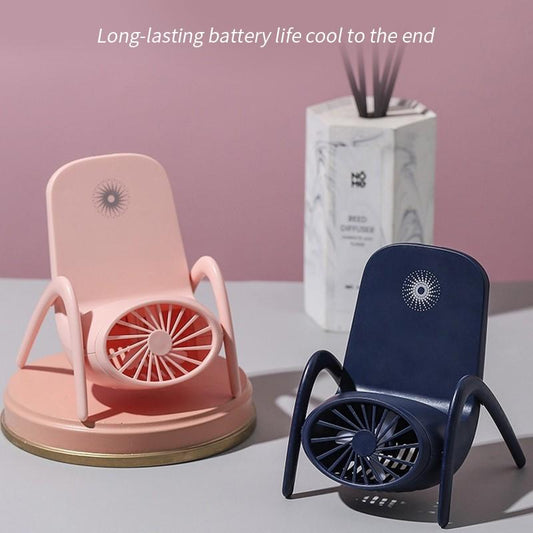 MKK-38-Portable Mobile Phone Holder Fan  Personal Fan Multi- Function Fan Handheld Charging Fan (Battery Not Include)