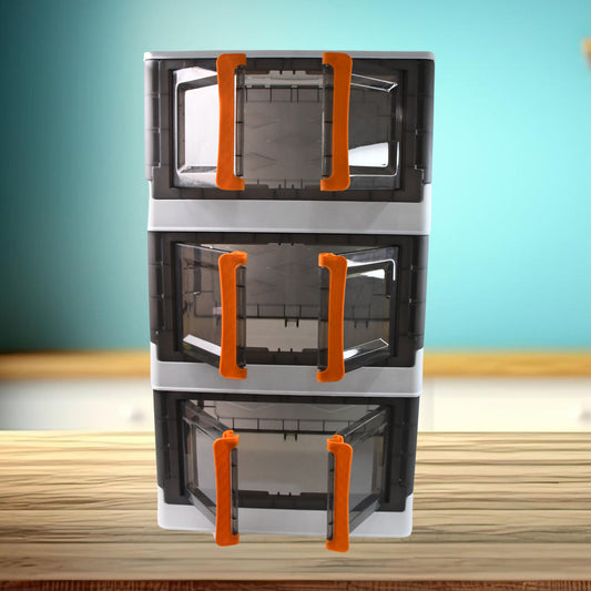 Plastic Folding Wardrobe Storage Organizer (3 Layer  1 Pc) |X3005|