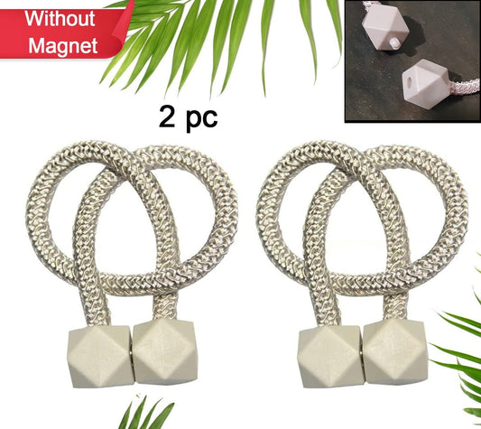 Pearl design curtain tiebacks, non-magnetic