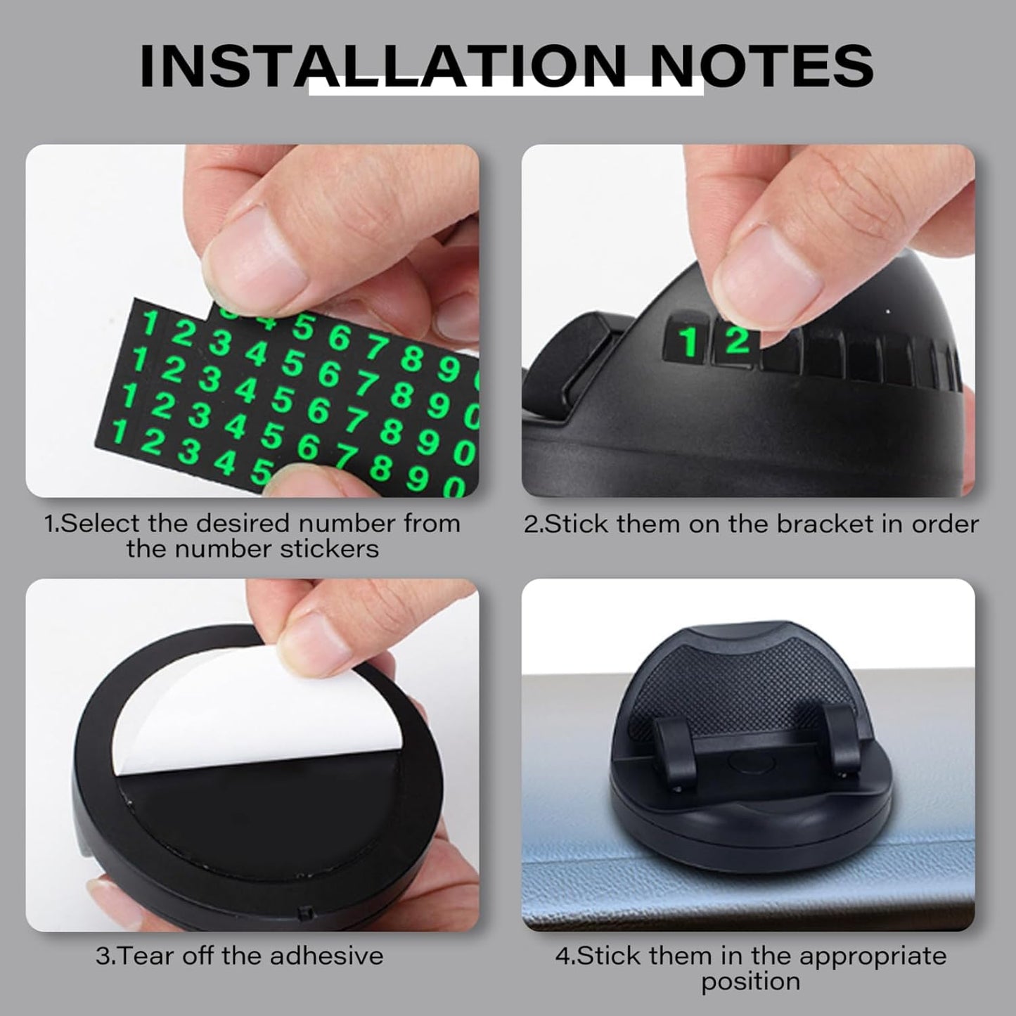 2 In 1 Car Anti-slip Mat Phone Holder Non Slip Sticky Phone Mount Holder (1 Set) (X954)