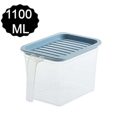 Air Tight Unbreakable Big Size 1100 Ml Square Shape Kitchen Storage Container (Set Of 6) (X307)