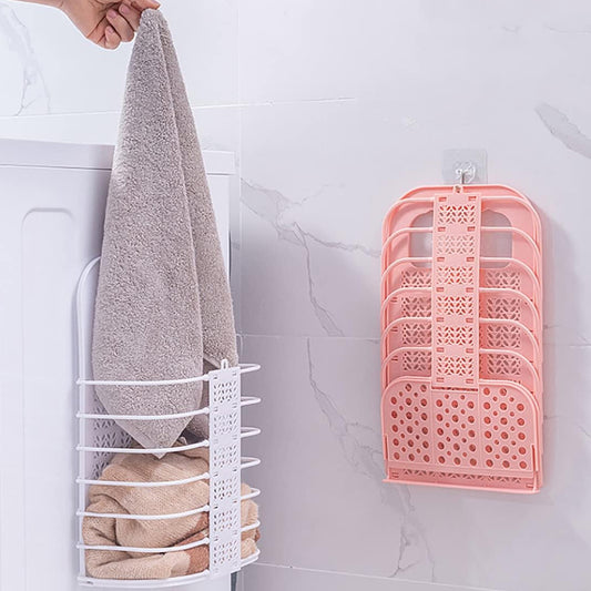 Wall Hanging Laundry Basket Clothes Hanger Dirty Hamper Clothes Storage Hook Clothes Rails(1 Pc) (X324)