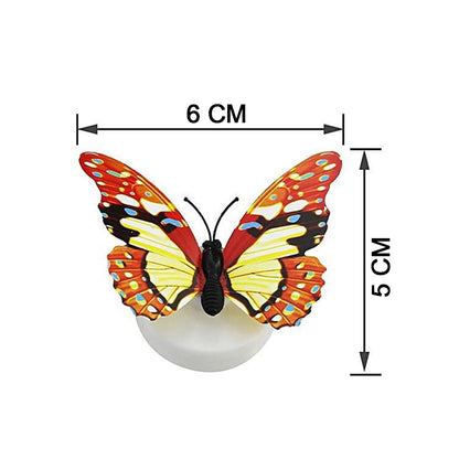 ROOM LOBY DECORATE SATISFYING BUTTERFLY LED NIGHT LAMP (RANDOM DESIGN) (PACK OF 3 PCS)