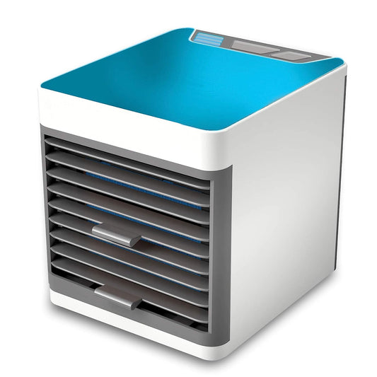 Mini Portable Air Cooler Personal Space Cooler Easy To Fill Water And Mood Led Light And Portable Air Conditioner Device Cool Any Space Like Home Office (X1100)