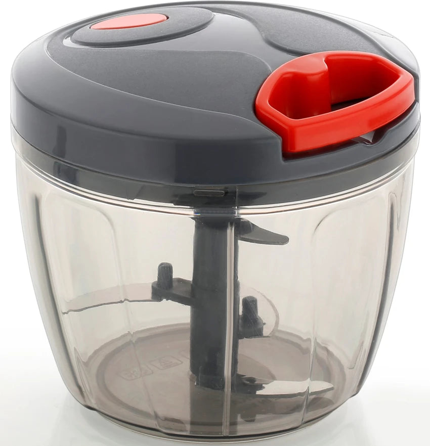 Manual Stainless Steel Compact Extra Sharp Hand Held Vegetable Chopper / Slicer with 5 Blades  (X1052)