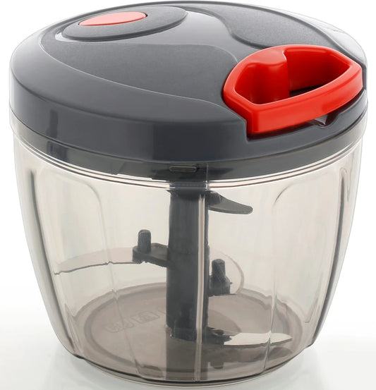 Manual Stainless Steel Compact Extra Sharp Hand Held Vegetable Chopper / Slicer with 5 Blades  (X1052)