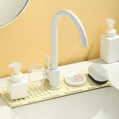 Silicone Sink Faucet Pad  Mat (1 Pc  33x12 Cm) (X836)
