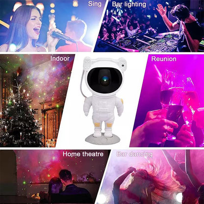 Robot Sky Space Stars Light Astronaut Galaxy Projector Night Lamp Bedroom Kids (X526)