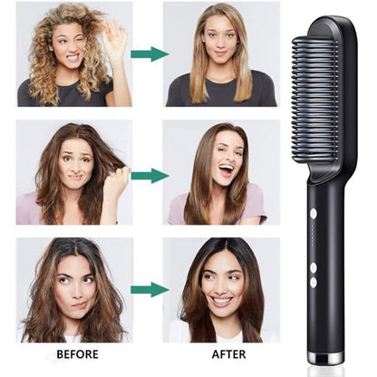 Hair Straightener Used While Massaging Hair Scalps And Head. (X322)