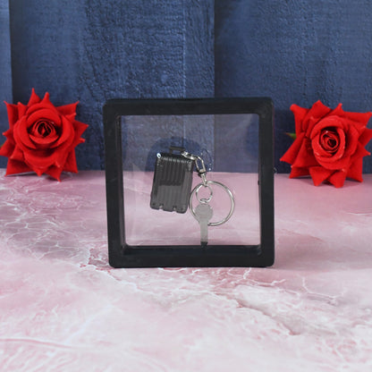 Suitcase Shape Nail Clipper Keychain With Key  3d Floating Frame Display Case (1 Set) (x953)
