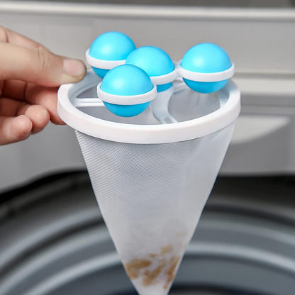 Laundry Ball Floating Lint Hair Remover Net Mesh Bag Dryer (1 Pc)(X67)