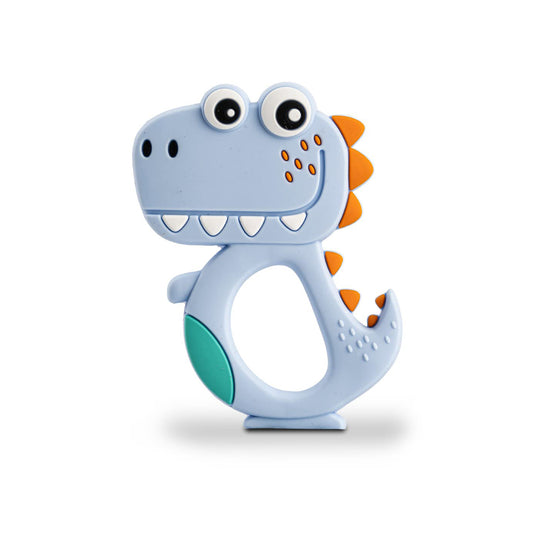 Silicone Dinosaur Teether For Baby (1 Pc  Mix Design  Color) (X1005)
