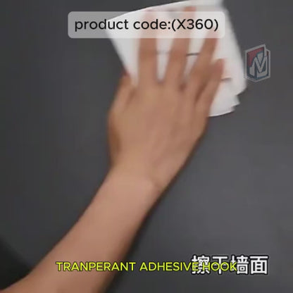 Adhesive Golden &  Transparent Heavy Duty Wall Hook (X360)