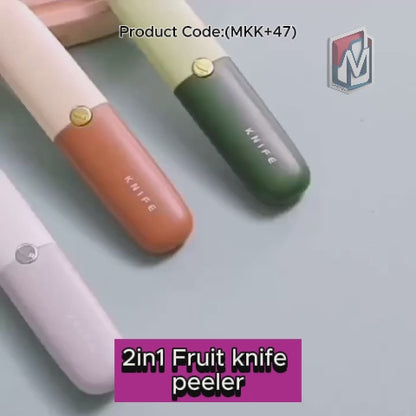 2 in 1  Knife, Multifunctional peeler fruit knife (1 Pc) (X47)