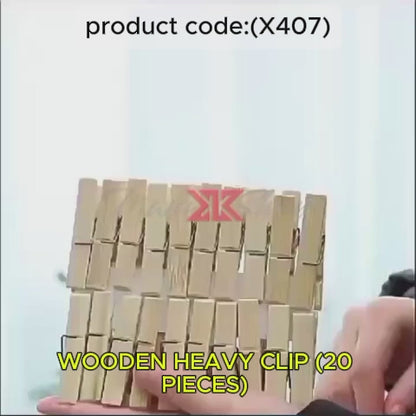 Multipurpose Wooden Heavy Clip (20 Pieces) for Clothespin , Dryer, Hanger, Photo Paper Peg Pin, (X407)