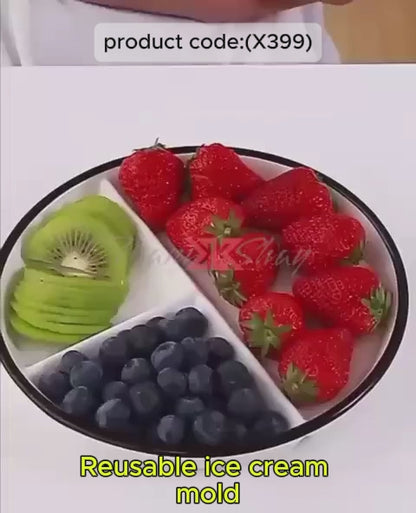 Silicone Popsicle Molds, Reusable Ice Cream Molds With Sticks And Lids. (Randome shape's) (X399)