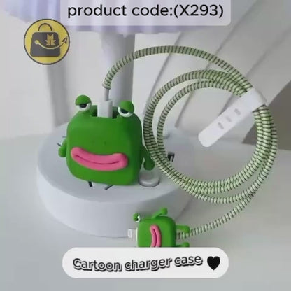 Cartoon Character Silicon Charger Case Cover For iP 18-20W (Mix Design / 1 Pc) (X293)