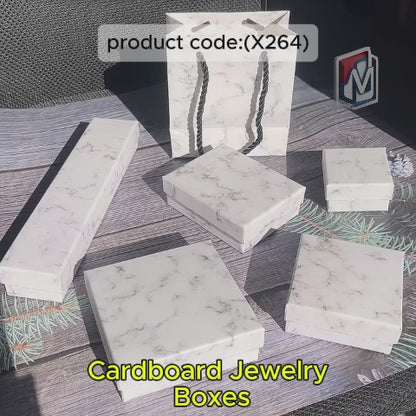 Cardboard Jewelry Boxes Gift Case Small Paper Jewelry Gift Boxes (7 Pcs Set / Mix Size) (X264)