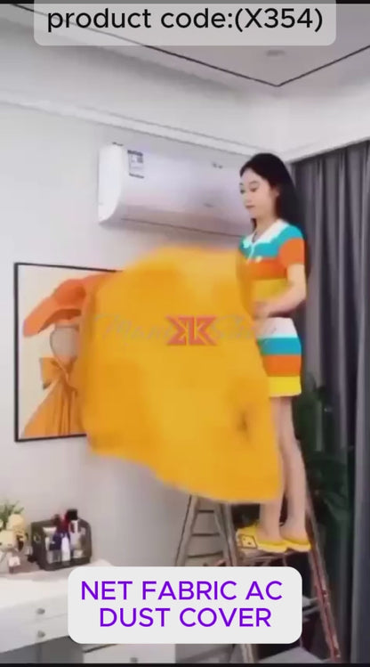 Ac Cover Air Conditioning Dust Cover Folding Designer Ac Cover For Indoor Split Cove (1 Pc) (ac curtain) (X354)