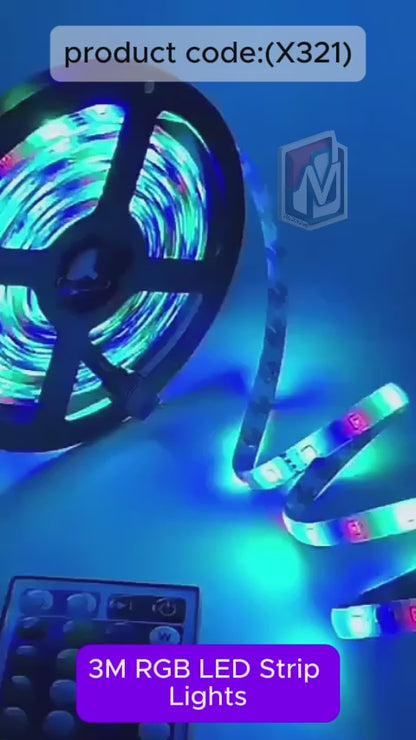 3m Rgb Led Strip Lights Led Mood Lights (1 Set) (X321)
