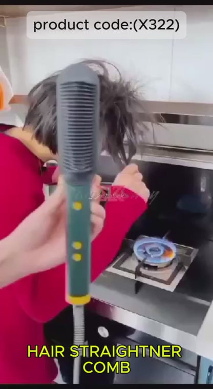 Hair Straightener Used While Massaging Hair Scalps And Head. (X322)