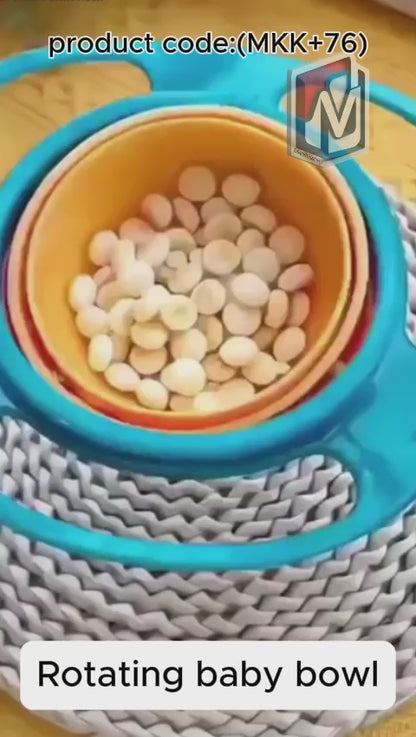Rotating Baby Bowl used for serving food to kids and toddlers etc. (MKK+X76)