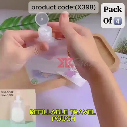 REFILLABLE TRAVEL POUCH 50ML (PACK OF 3PCS) (X398)
