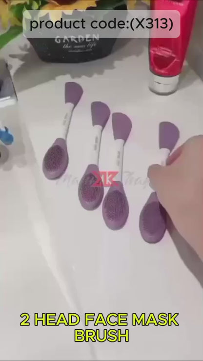 Double-headed Silicone Mask Brush Face Cleansing  (1 Pc) (X313)