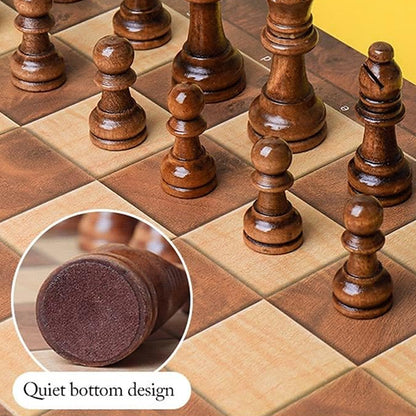 Foldable Wooden Chess Board Set (30  30 Cm  1 Set) (X919)