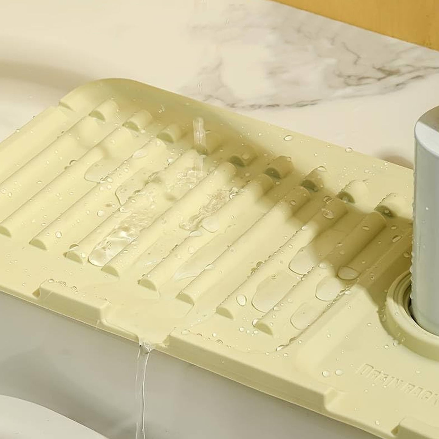 Silicone Sink Faucet Pad  Mat (1 Pc  33x12 Cm) (X836)