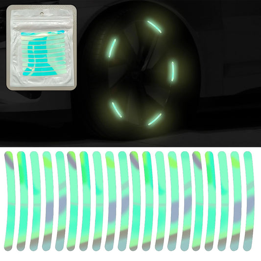 Car Wheel Hub Reflective Car Stickers Night Warning Stickers (20 Pcs Set Multicolored) (X9999-ND)