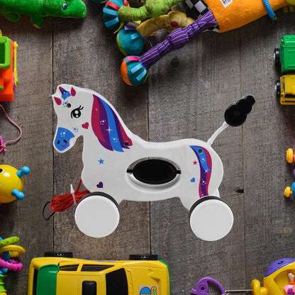Pull Along Toy Unicorn  Pull String Toys For Babies (X956)