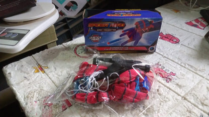 Web Shooter Toy For Kids Fans Launcher Wrist Gloves Toys For Kids Boys Superhero Gloves Role-play Toy Cosplay Sticky Wall Soft Bomb Funny Childrens Educational Toys (X674)