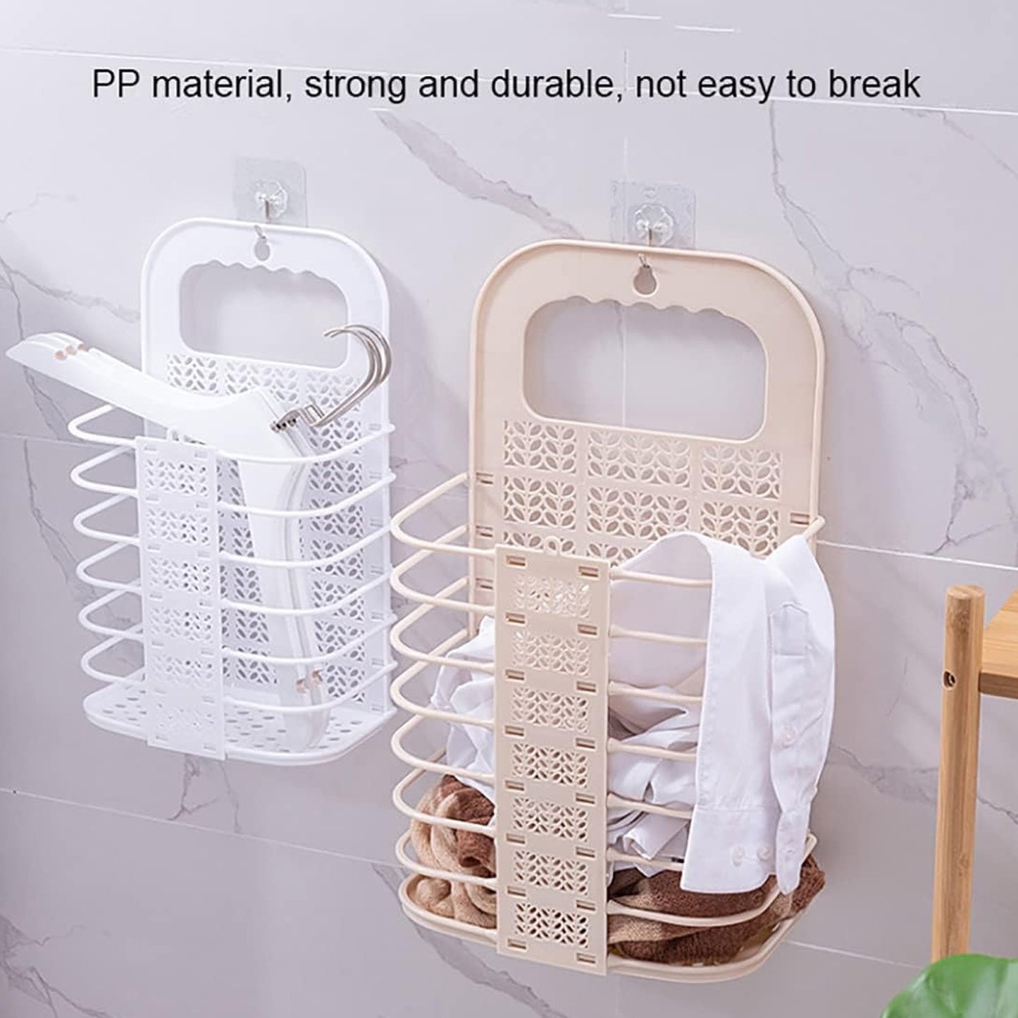 Wall Hanging Laundry Basket Clothes Hanger Dirty Hamper Clothes Storage Hook Clothes Rails(1 Pc) (X324)